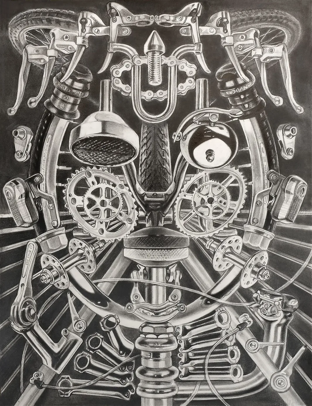 Hermes, Graphite pencil on paper