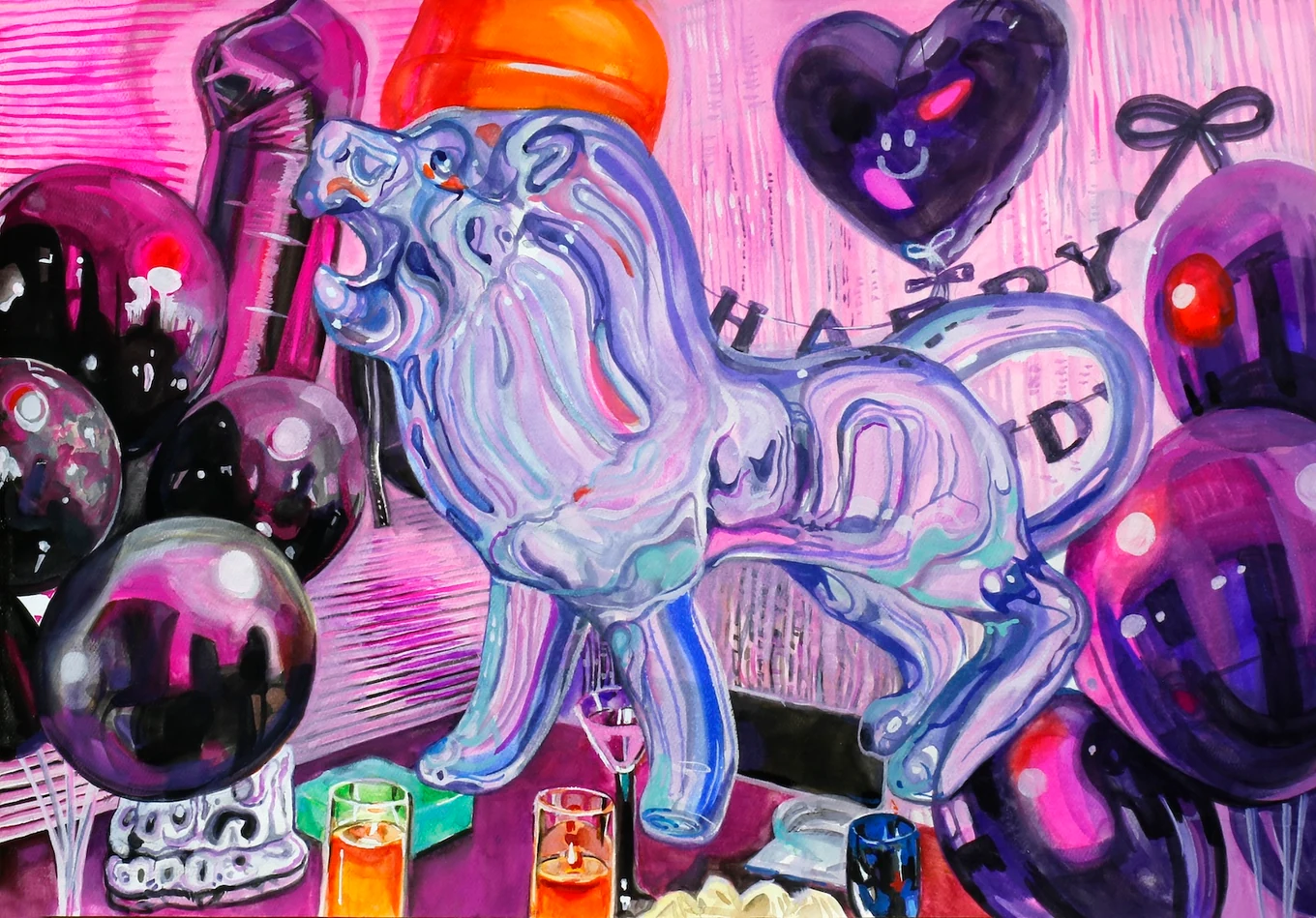 I Just Can’t Wait to Be King, Gouache on paper