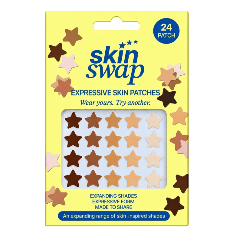 Yellow SKIN SWAP package of 24 expressive skin patches